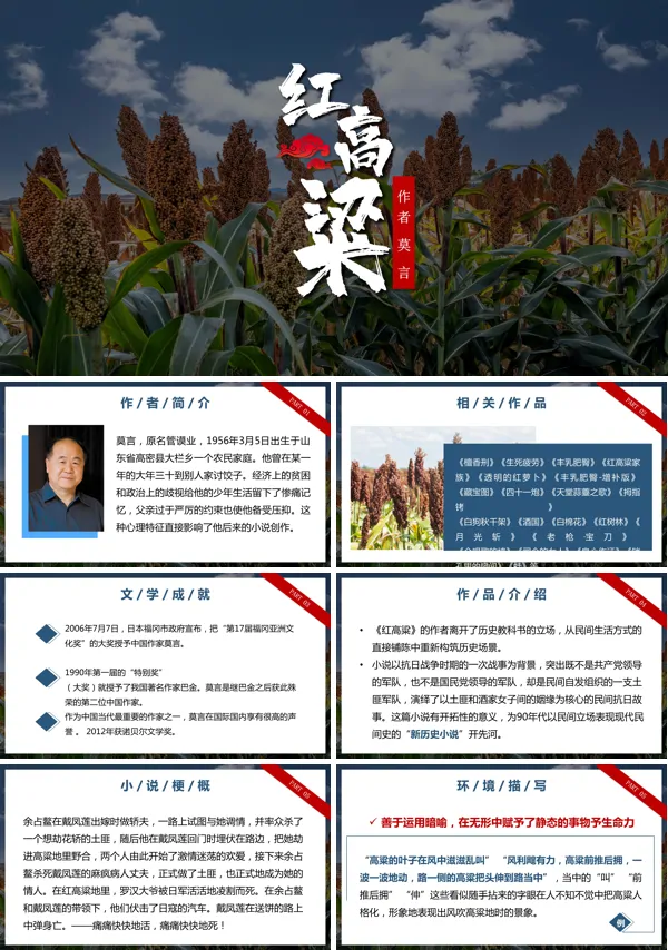 红高粱读书体会ppt课件