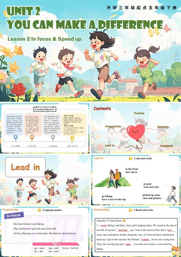 Unit 2 第2课时《In focus & Speed up》五年级英语下册外研ppt课件（教案）