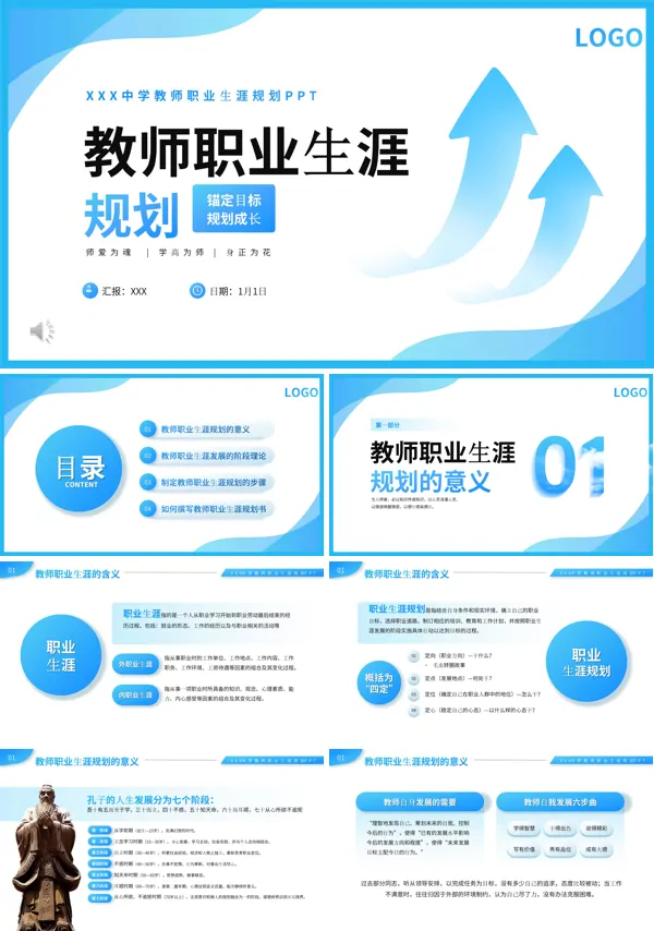 教师职业规划PPT模板