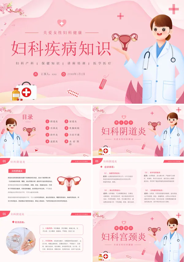女性妇科健康妇科疾病知识讲座PPT下载课件
