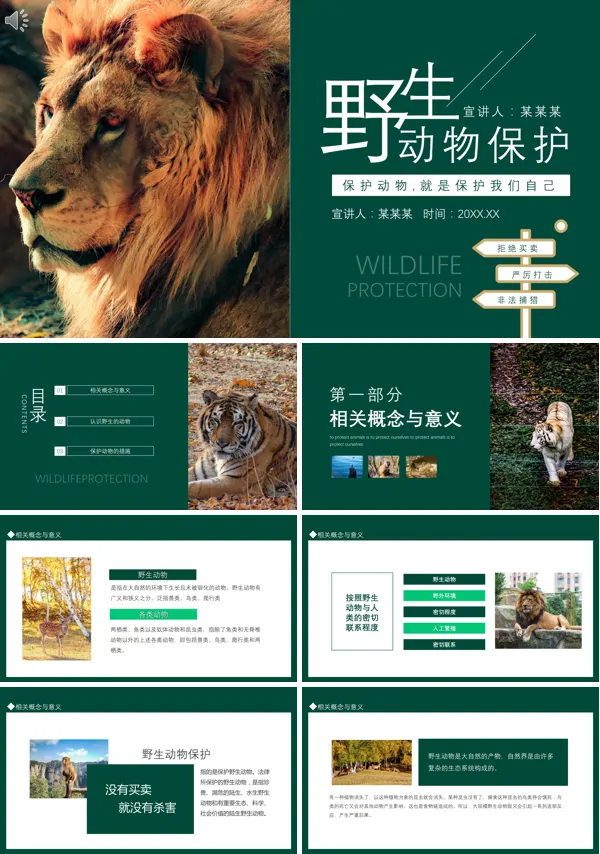 保护野生动物的重要性ppt