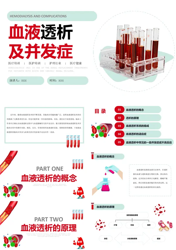 血液透析及并发症医疗护理培训PPT下载模板