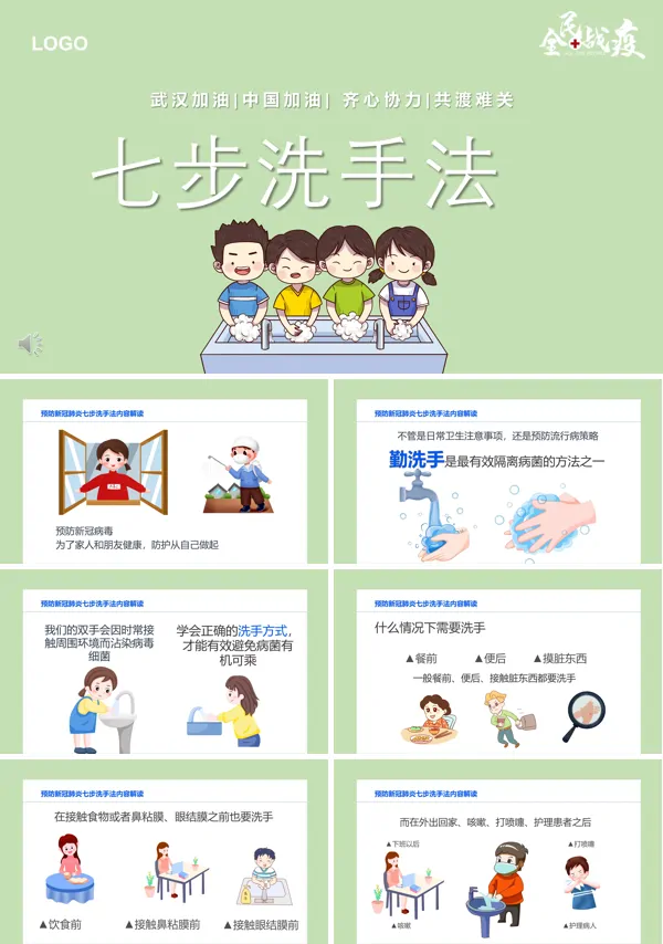 如何正确洗手ppt模板