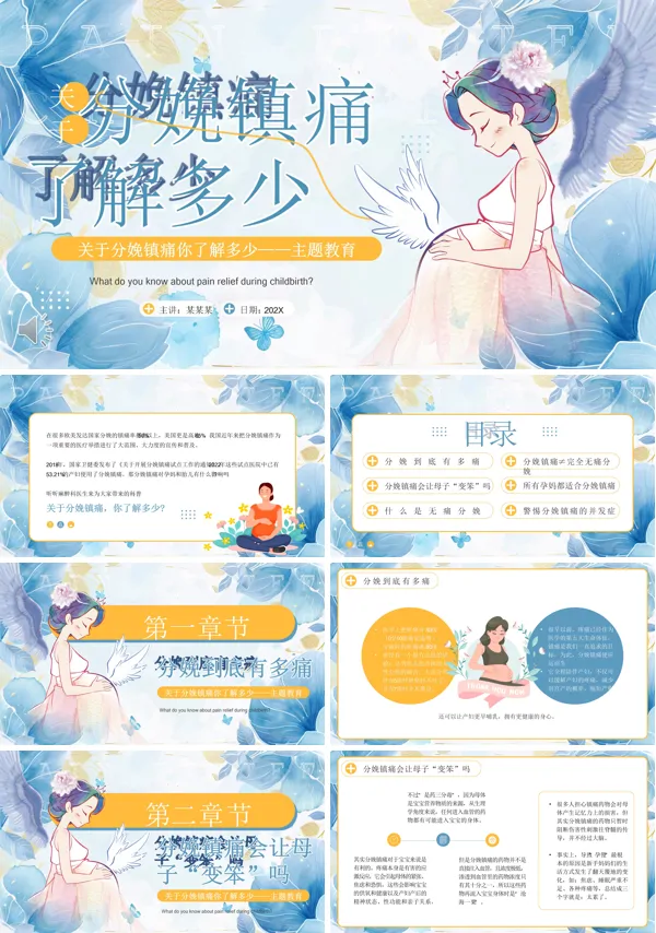 孕妇分娩镇痛科普PPT含讲稿