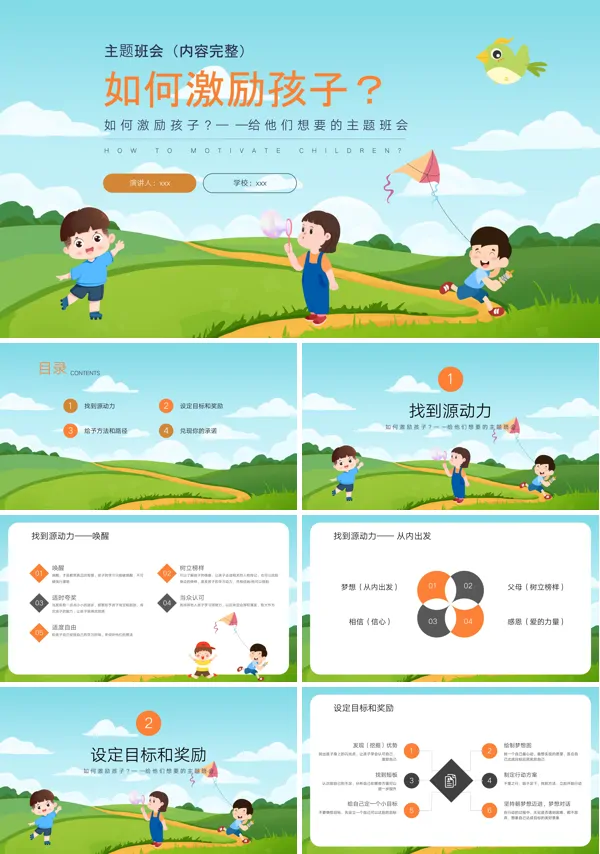 如何激励孩子主题班会PPT