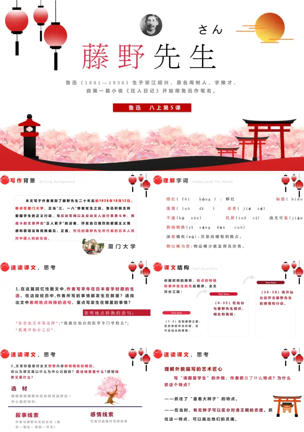 八上语文藤野先生PPT课件