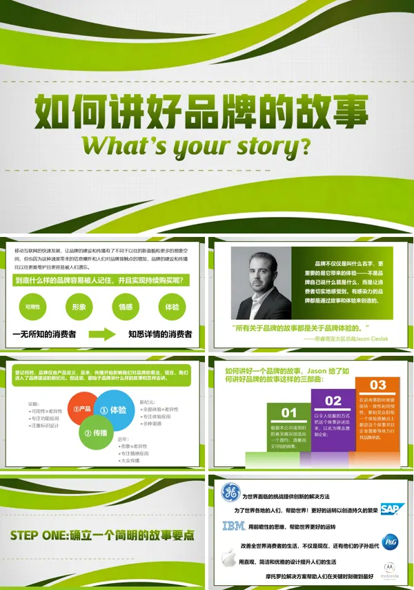 如何讲好品牌的故事PPT课件模板含讲稿