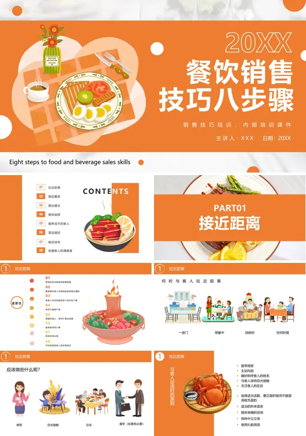 餐饮销售技巧八步骤培训PPT课件免费下载