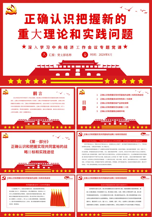 正确认识把握新的重大理论和实践问题PPT专题党课