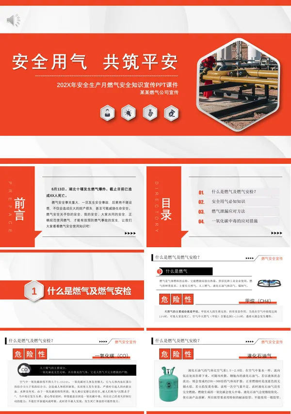 安全用气共筑平安天燃气安全知识宣传实用PPT课件