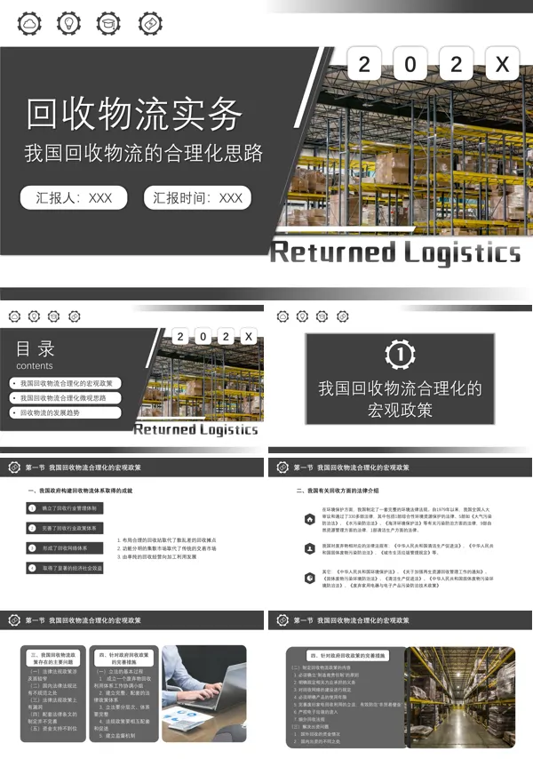 回收物流实务PPT课件我国回收物流的合理化思路