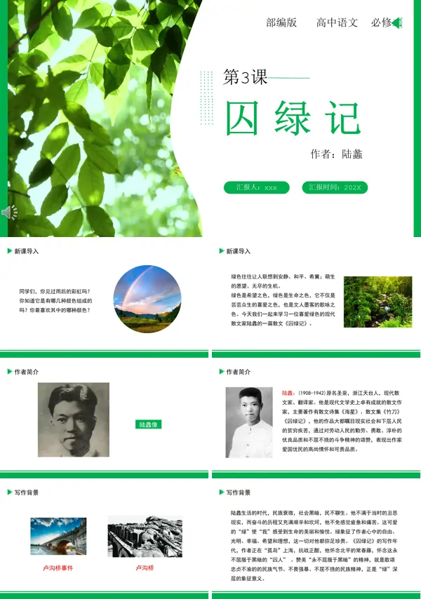 囚绿记PPT课件