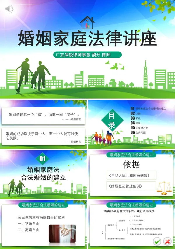 民法典婚姻家庭法律讲座PPT课件