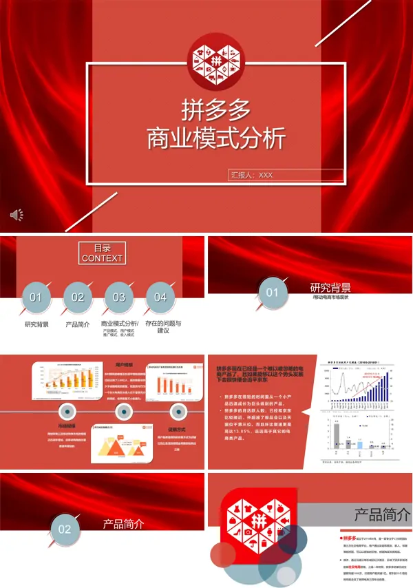 拼多多商业模式研究分析报告市场营销策划PPT