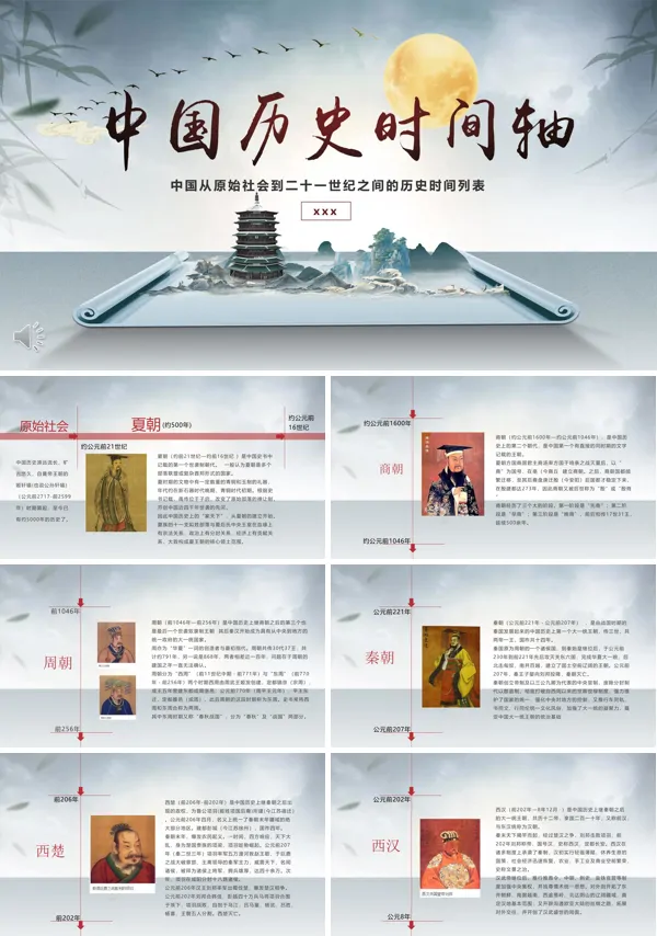 中国历史文化时间轴ppt课件