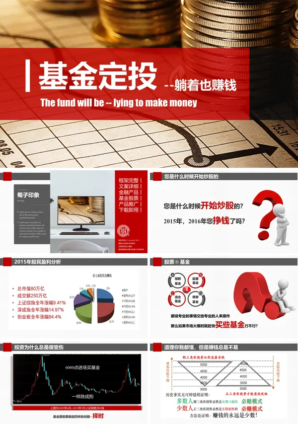 基金定投知识PPT培训模板
