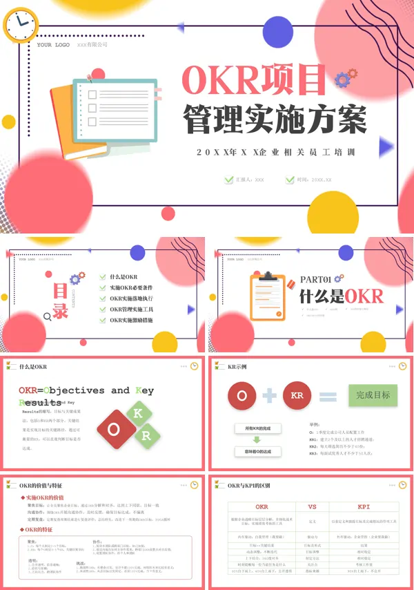 okr项目管理实施方案培训PPT课件免费下载