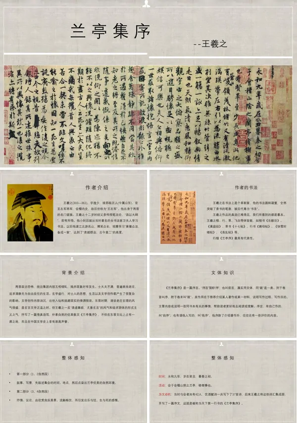 高中语文人教版高二必修《兰亭集序》PPT下载课件
