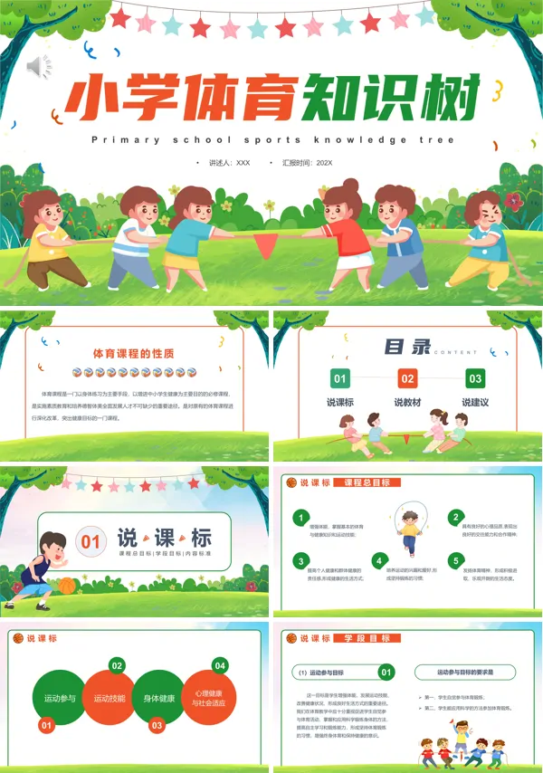 小学体育知识树PPT课件