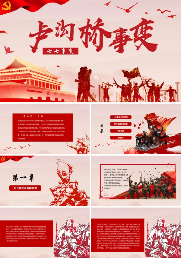 卢沟桥事变七七事变ppt课件