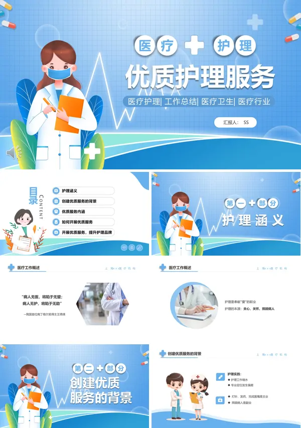 医疗优质护理服务ppt模板