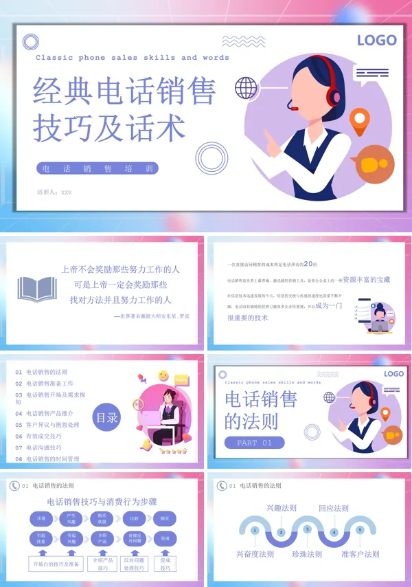 经典电话销售技巧和话术PPT培训
