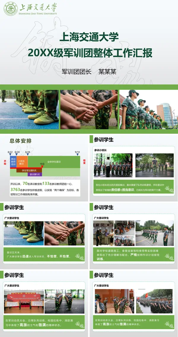 军训总结PPT