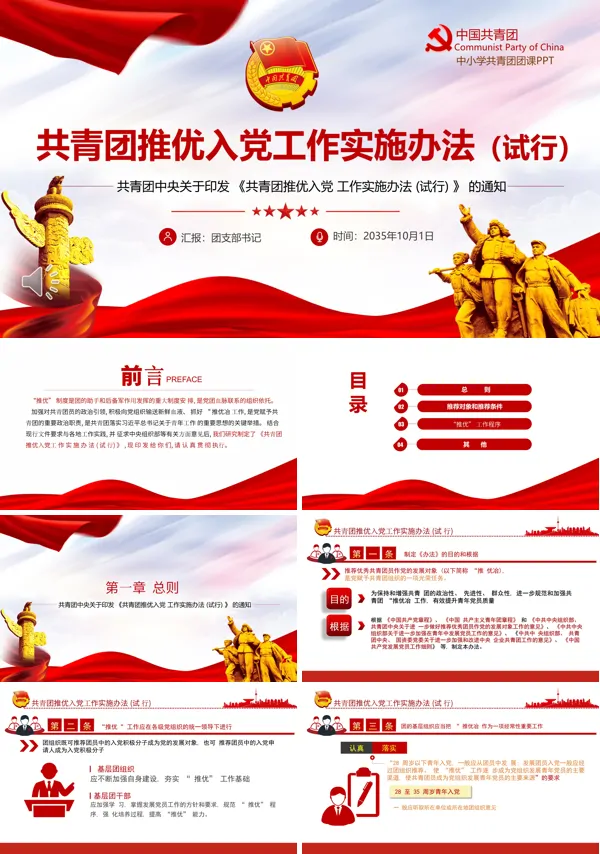 学习共青团推优入党工作实施办法PPT课件