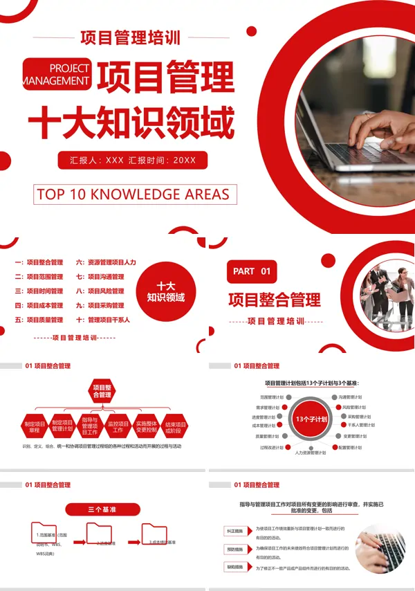 十大知识领域项目管理培训PPT课件