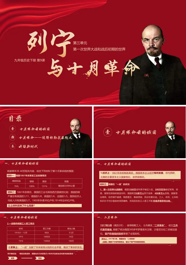 历史课件列宁与十月革命PPT