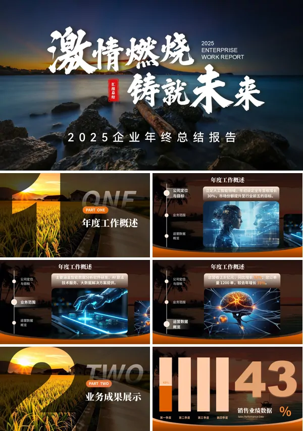 年终总结汇报PPT【特效动画】模板