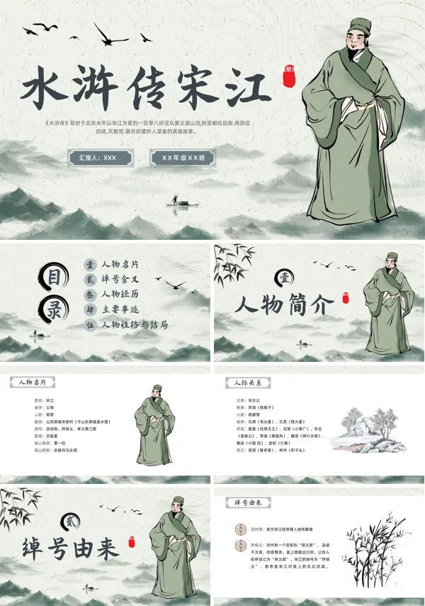 古典名著水浒传读书分享PPT课件