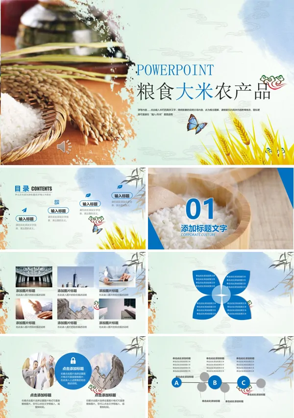 农业农产品工作总结汇报PPT模板
