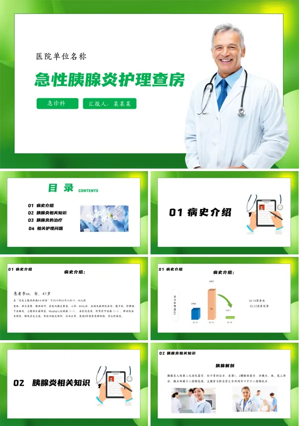 急性胰腺炎护理查房PPT模板
