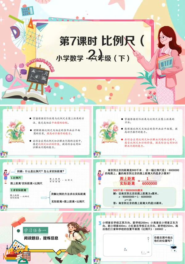 小学数学六年级下册比例尺（2）PPT课件含教案
