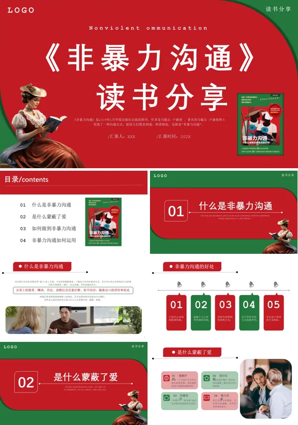 非暴力沟通读书分享PPT课件模板