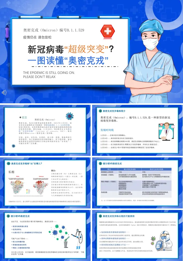 新冠病毒奥密克戎变异毒株介绍PPT