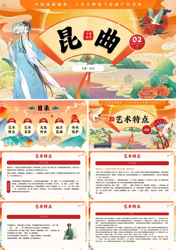 昆曲介绍PPT课件免费下载