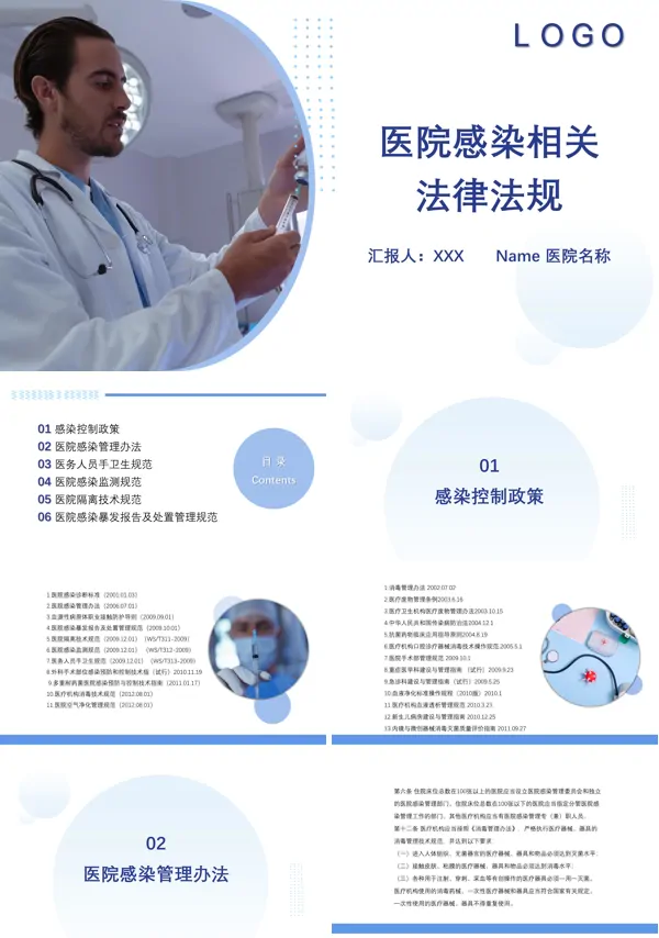 医院感染相关法律法规PPT课件