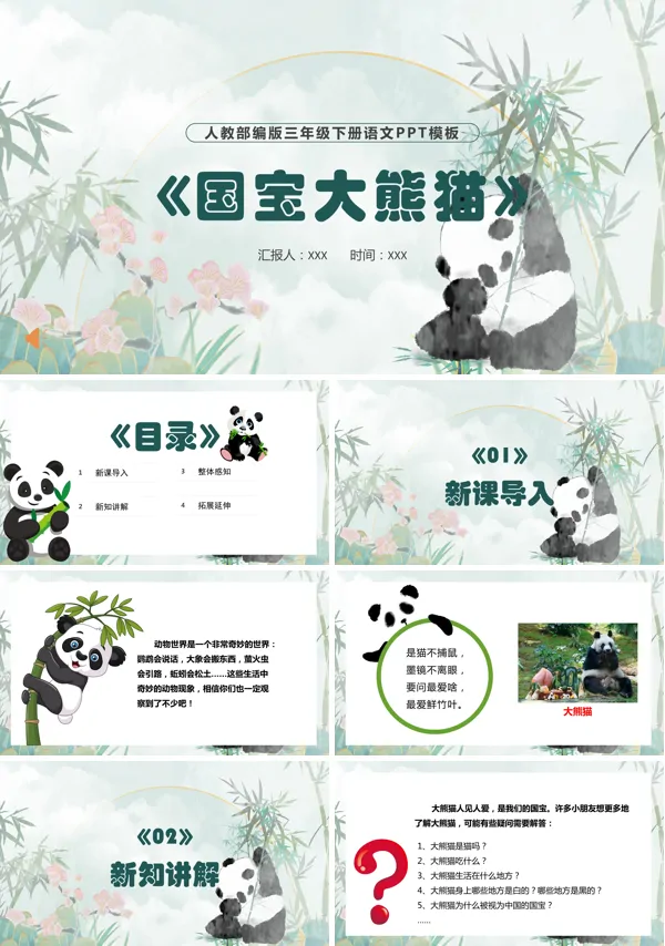 习作国宝大熊猫小学语文PPT课件