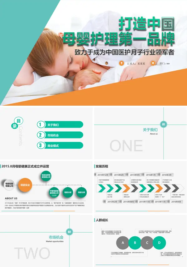 母婴月子中心品牌打造方案策划PPT