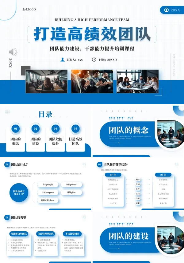 打造高绩效团队培训课件PPT模板含讲稿