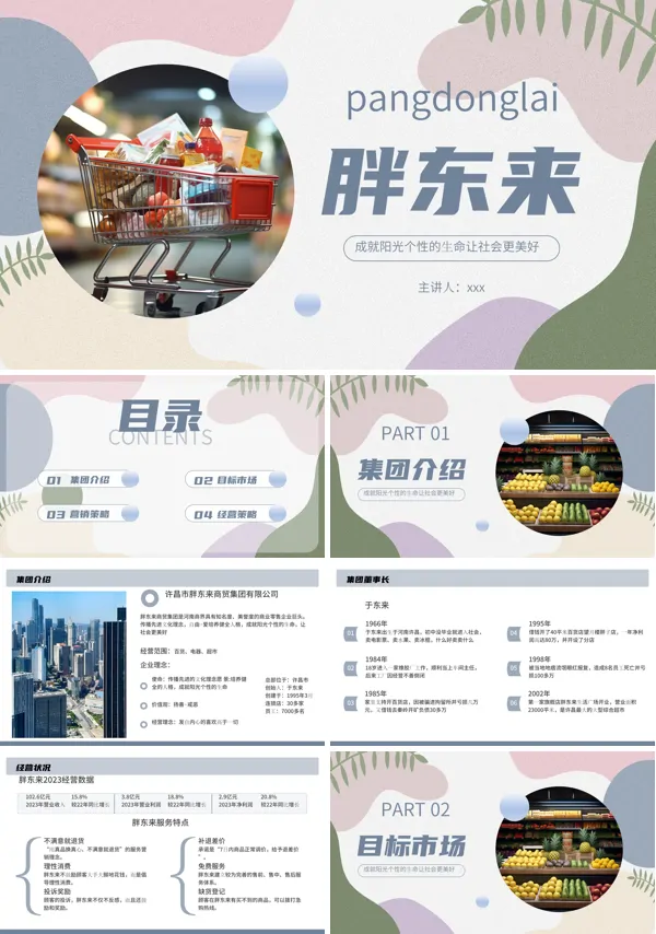胖东来品牌介绍与分析PPT模板含讲稿