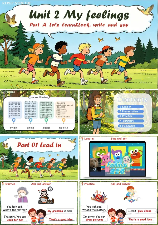 Unit 2 第2课时《Part A Let’s learn&Look, write and say》五年级英语上册人教PEP ppt课件（教案）
