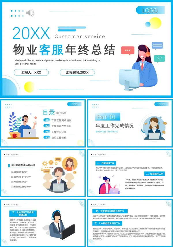 物业年度工作总结ppt