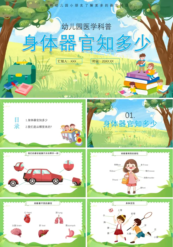 幼儿园医学科普身体器官知多少PPT课件