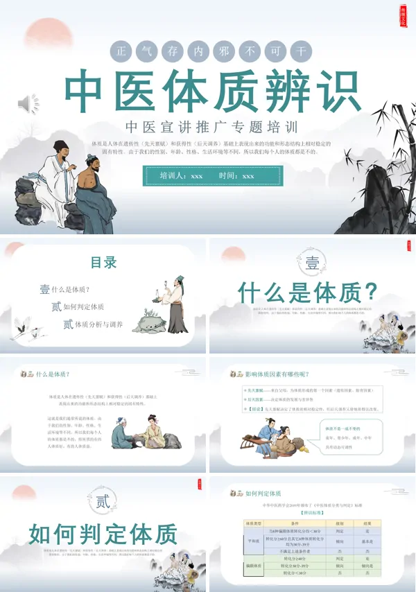 中医体质识别PPT