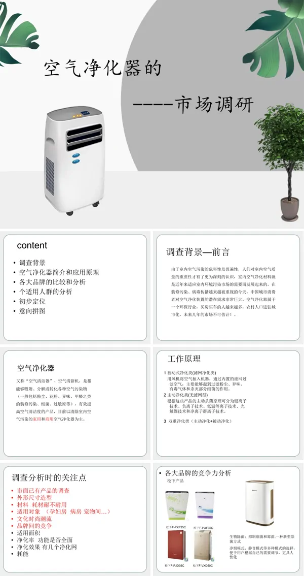 空气净化器市场调查案例分析PPT课件