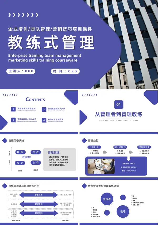 教练式管理培训PPT