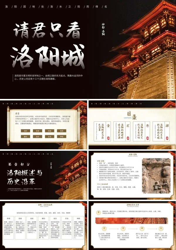 洛阳旅游宣传城市介绍PPT